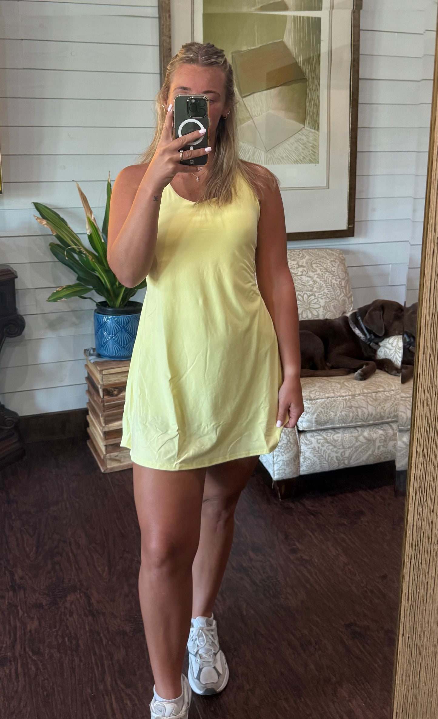 Lemon Cream Athletic Dress