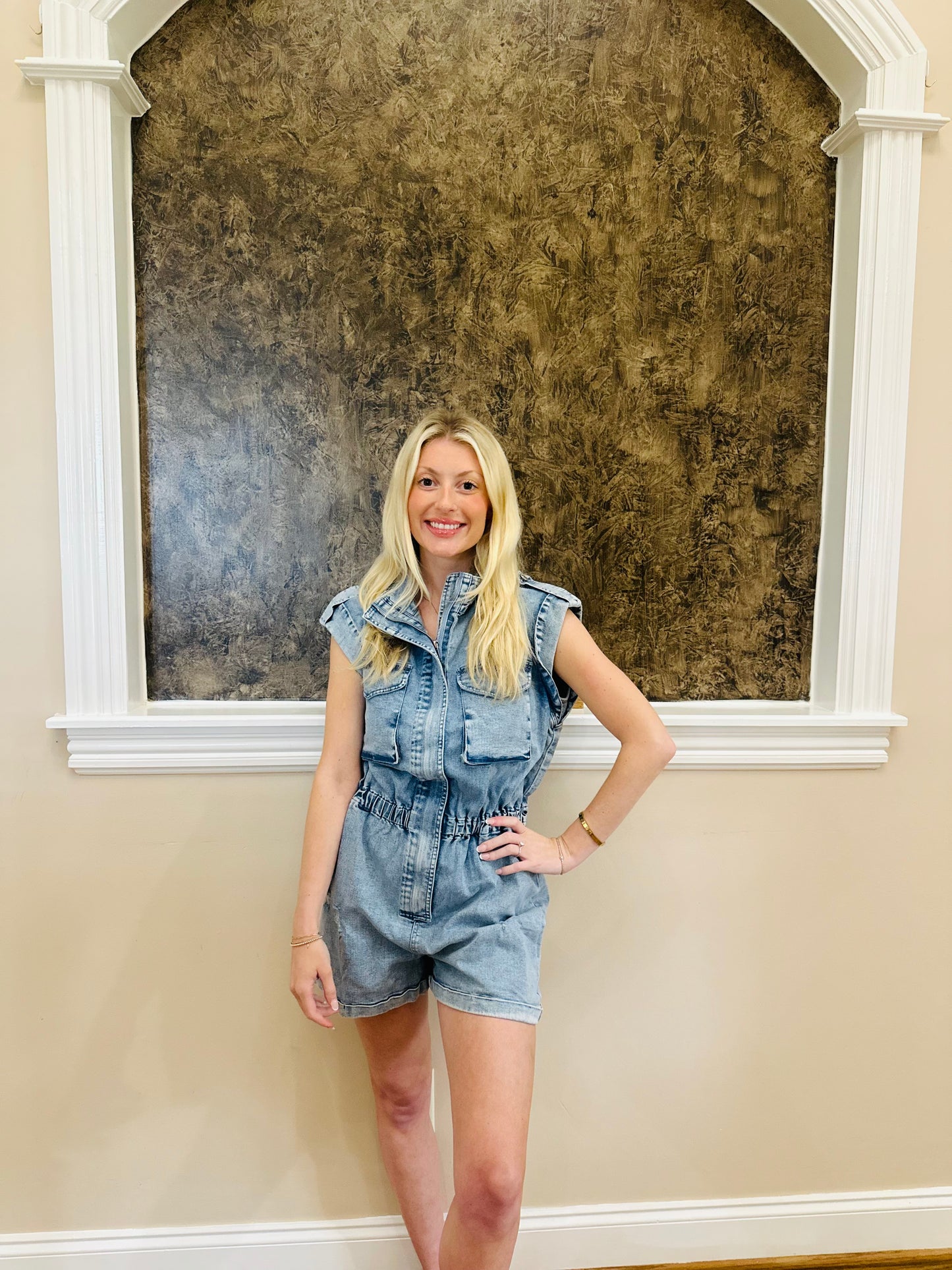 Denim Romper