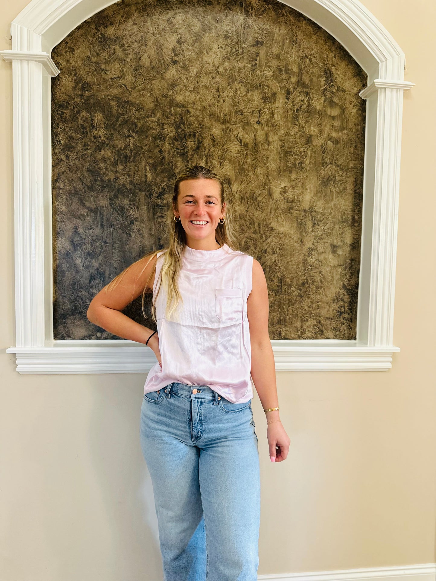 Pale Lilac Silk Tank