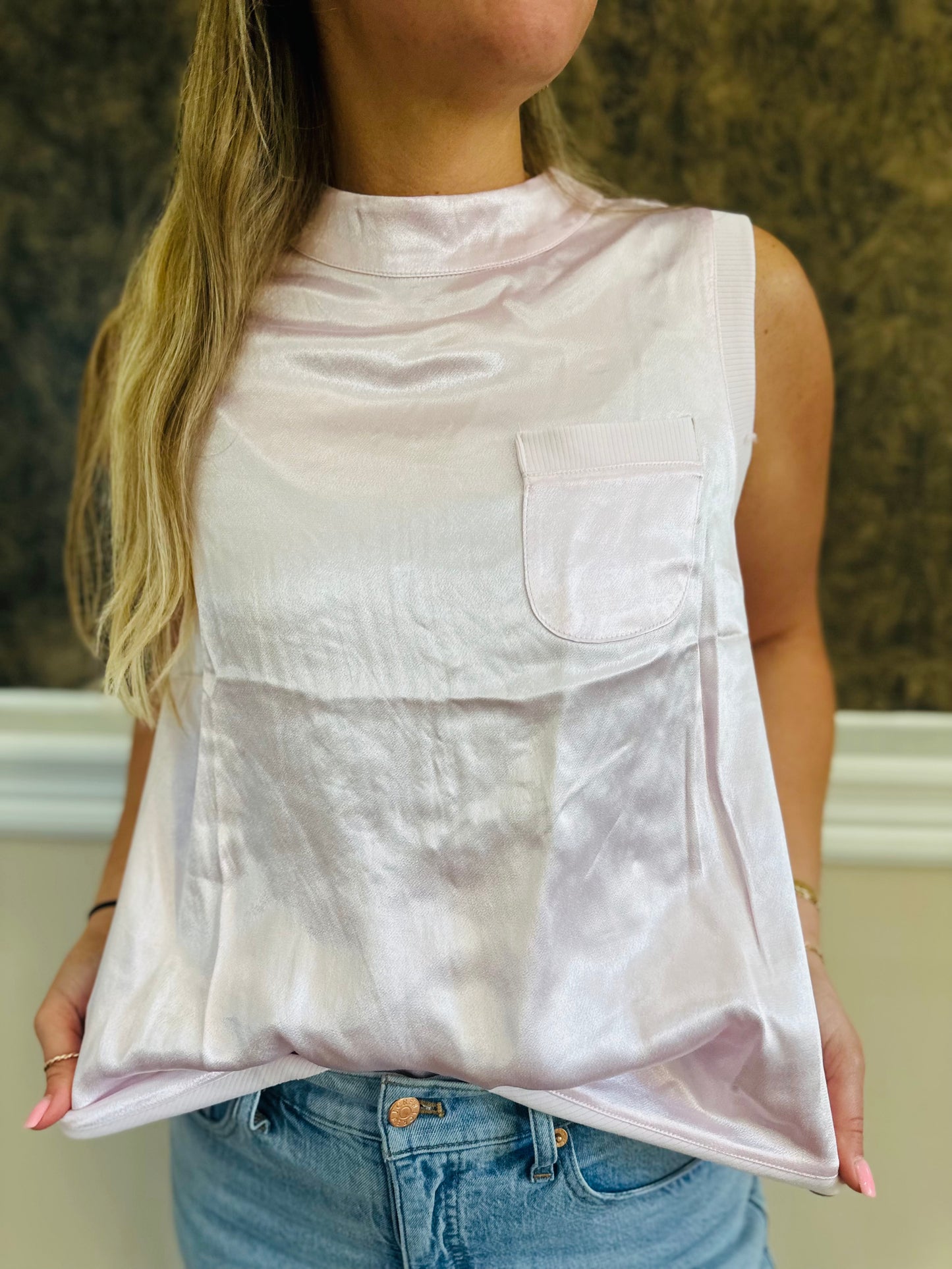 Pale Lilac Silk Tank