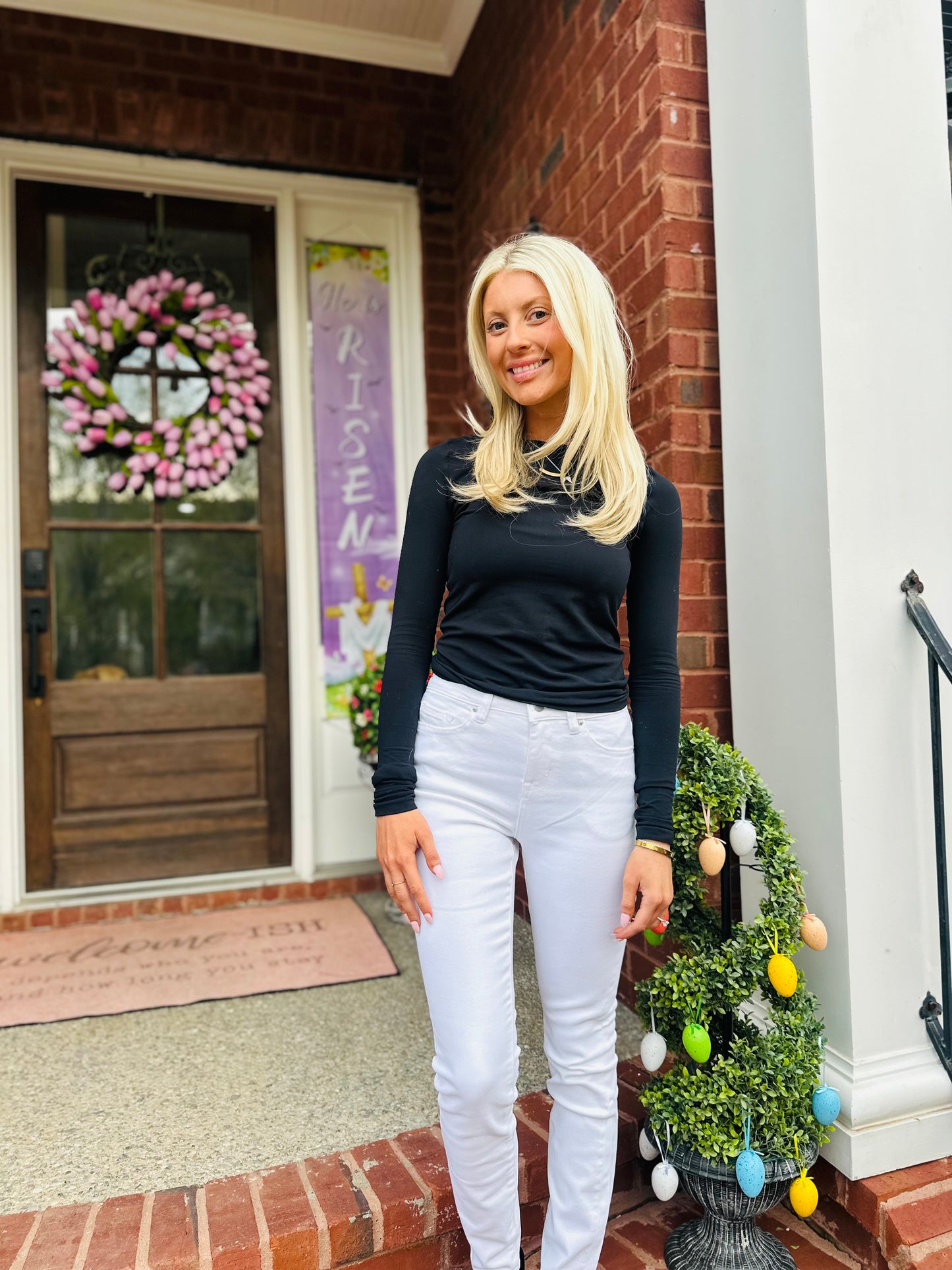 Coconut White High Rise Skinny Jean