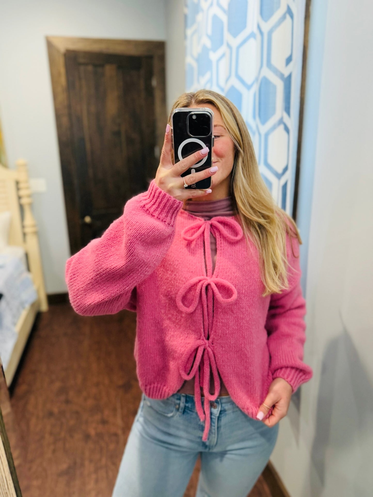 Pink Bow Sweater