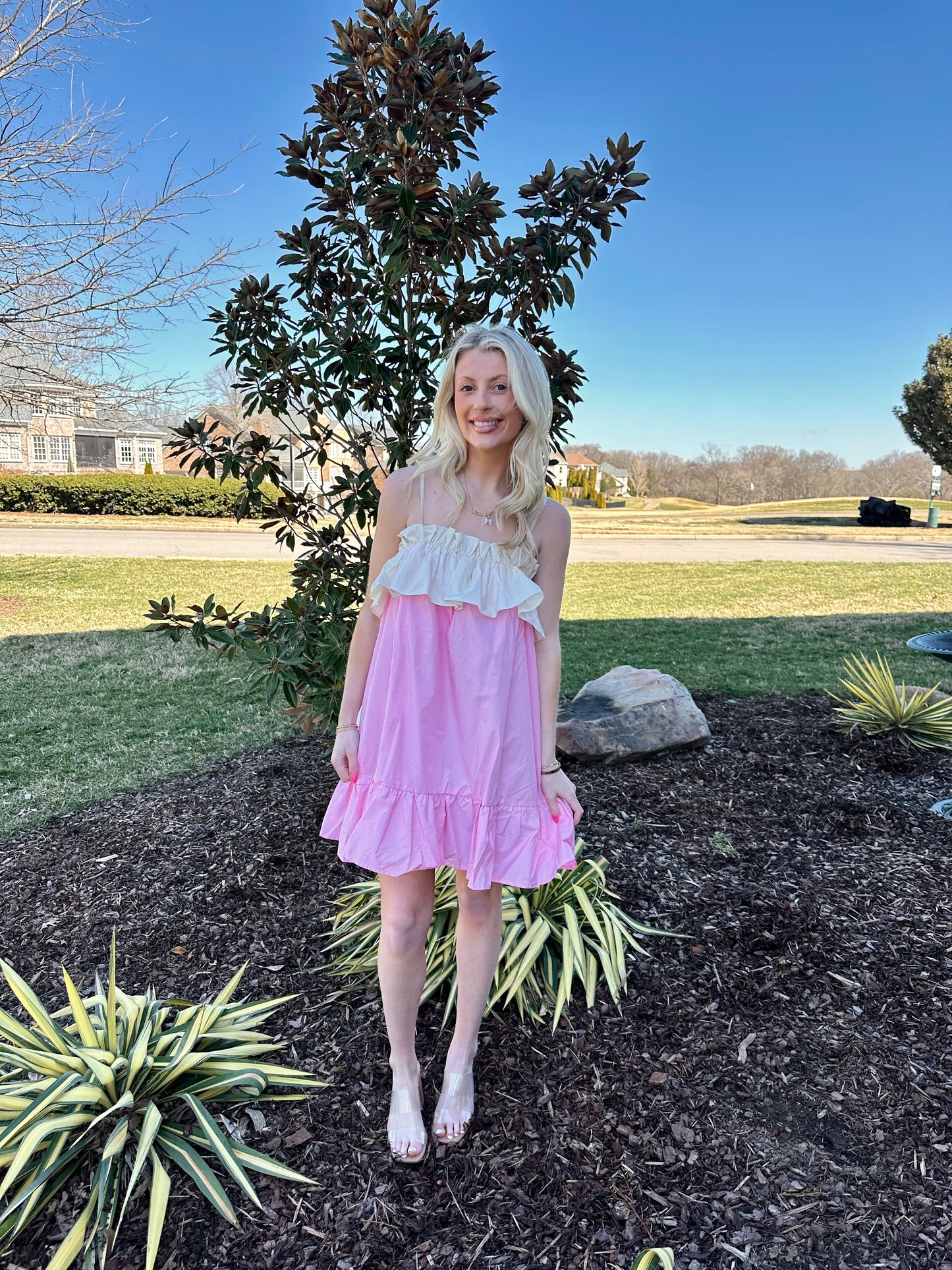 Pink Babydoll Dress