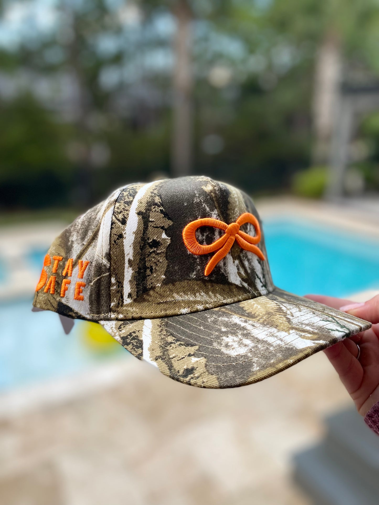 Neon Bow Camo Hat