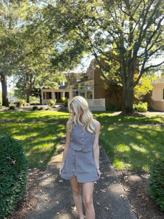 Houndstooth Mini Skort