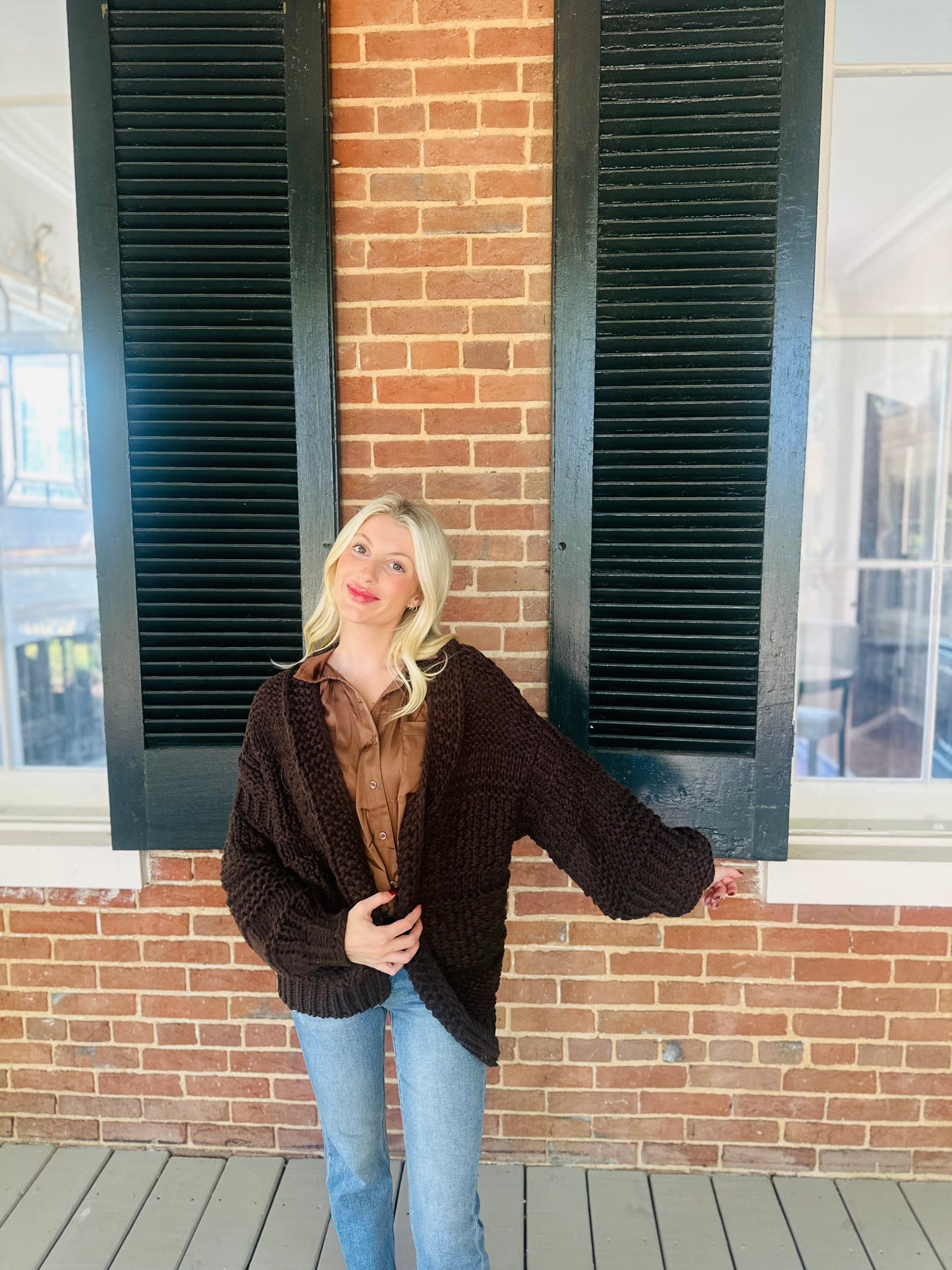 Brown Sweater Cardigan