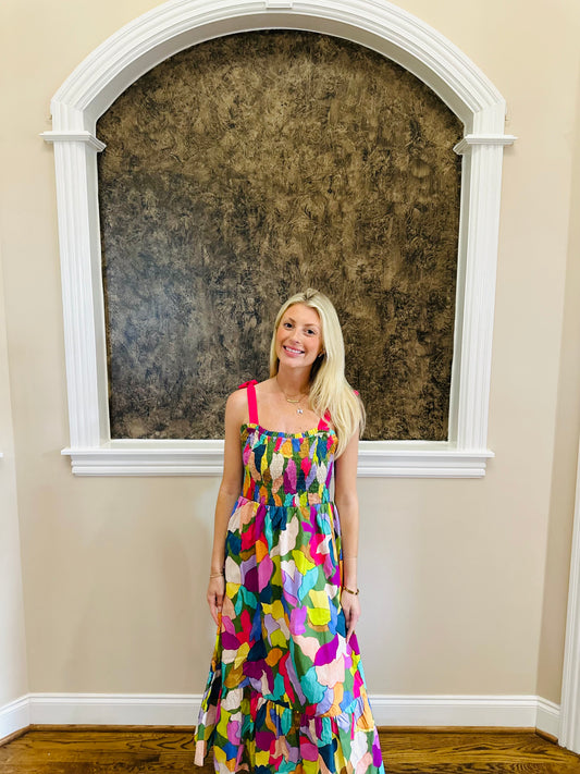 Multi Color Print Dress