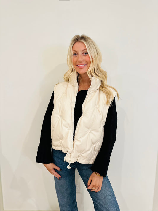 Beige Puffer Vest