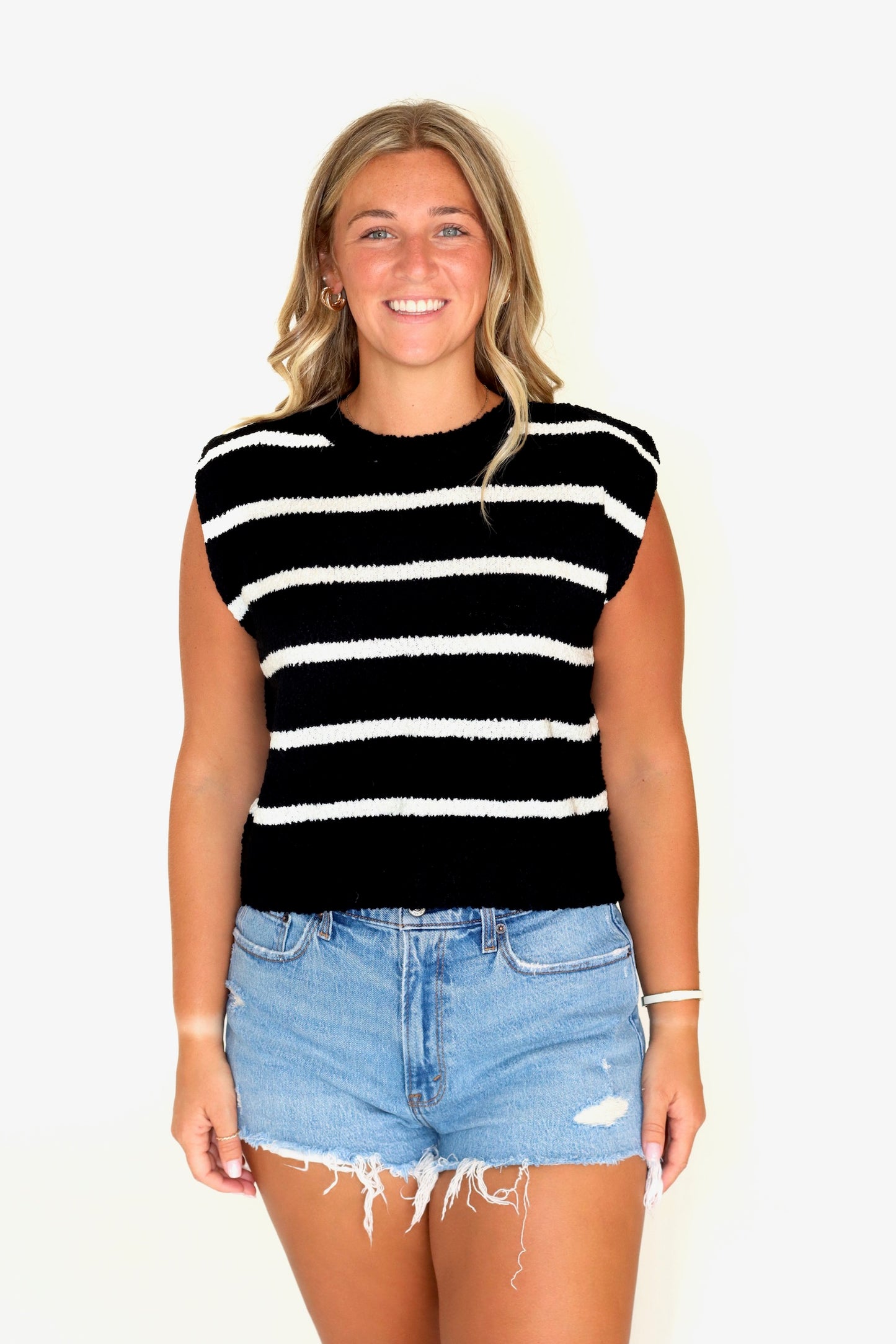 Black & White Striped Tank